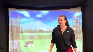 Trying to Golf in a Simulator with My Lush in! Trying Not to Cum While I Swing!