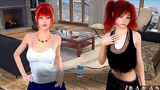 Hot threeway in a sexy dress with Misskitty2k in anime style