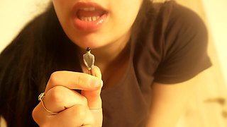 Giantess Pregnant Stepsister Is in the Bathroom with Tiny Stepbrother Then Humiliates Him Farts