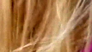 Blonde Babe Sucks Her Own Hard Cock