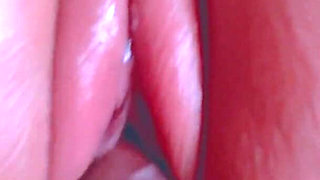 Puffy Pink Pussy Oiled: BBC Close-up Fuck