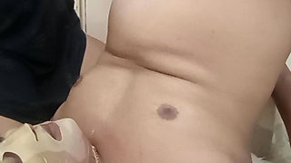 Naughty Wife Blowjob To Husband When He Doing Yoga and Cum Slowing on His Face