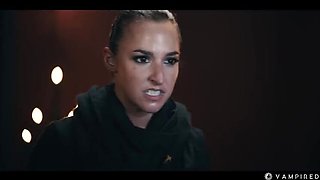 Lesbian Vampire Cosplay Sex - BDSM Leather Domination & Pussy Licking - Amirah Adara & Matty