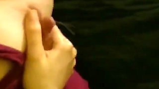 Crystal milks her breasts # 1