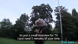 Public Agent - Hot Blonde Tiffany Drops Lesbian Life for a Hard POV Fuck and Cum Facial