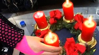 Femdom CFNM milfs outdoors cocksucking sub