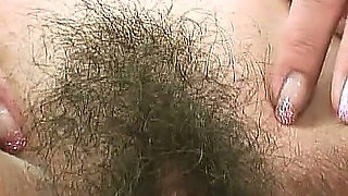 Asian Skinny Granny Chiyo Fucked in Extremely Hairy Tight Pussy