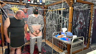 Part 3:- Lanista Bear & Domina Satana Takes Well-hung in the Dungeon for the First Time.