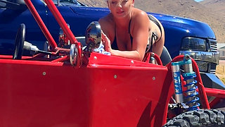Cum wash the sand rail with me