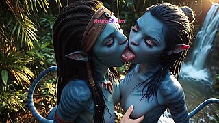 Avatar honeys gulps monster trunk deep in Pandora jungle