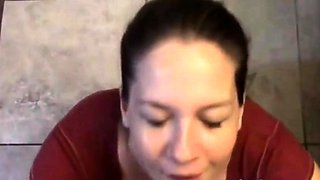 Amateur Housegirl Loves a Big Facial from Strangers