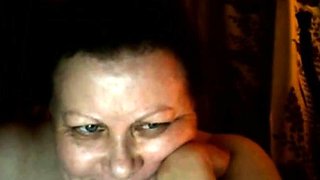 Big-tit Russian BBW Mom Plays on Skype