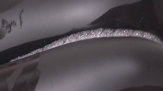 Hot Stepsis Teases Wet Camel Toe in Leather Leggings