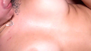 Raw Thick Ass Slut Destroyed by Two Big White Cocks - Screams, Cums, Gets Her Face Covered