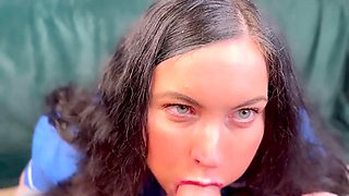 Nurse Ffw Deepthroats Dr. to CUM  Swallows His Cum