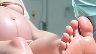 Pregnant Woman Feet Worshipped by Horny Doctor in Hospital