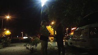 Thick BBW Wife Gives Outdoor Blowjob & Gets Doggystyle Creampie