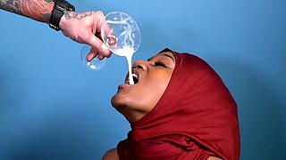 Interracial fucking and deep throat blowjob on sofa in hd