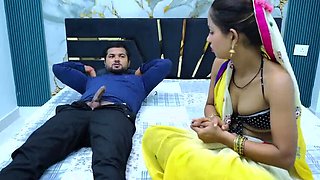 Desi Wife Tricks Husband With Room Excuse For Wild Fuck, Deep Throat & Cum In Mouth