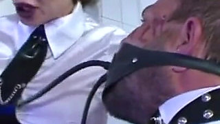 Humiliating small penis punishment with big boobs