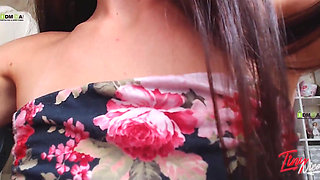 A Young Student Shows Her Charms on Camera