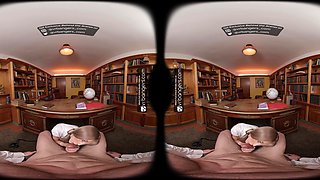 VR Plowers: Towheaded Teenager Rails a Phat Weenie in the School Principal’s Office - VR Porno
