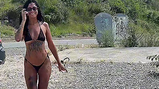 Naked and Horny - Vacation Exotic Rough Sex - Hot Brunette Latina Ready for Hardcore Cowgirl and Doggy Style in POV
