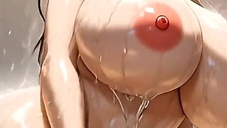 Stepmom's Steamy Solo Shower - Squeezing Her Massive Tits Under Hot Water