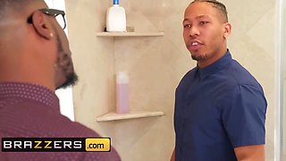 Busty MILF Cheats on Black Husband with Hung Black Plumber While He's Away