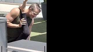 The husband checked howl his wife was doing sports at the fitness center with a personal trainer, and the result was amazing